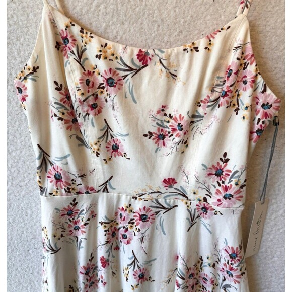 Nine Britton Leslie Dress Women's Small Ivory‎ Floral Fit Flare Sleeveless Soft - Picture 5 of 13